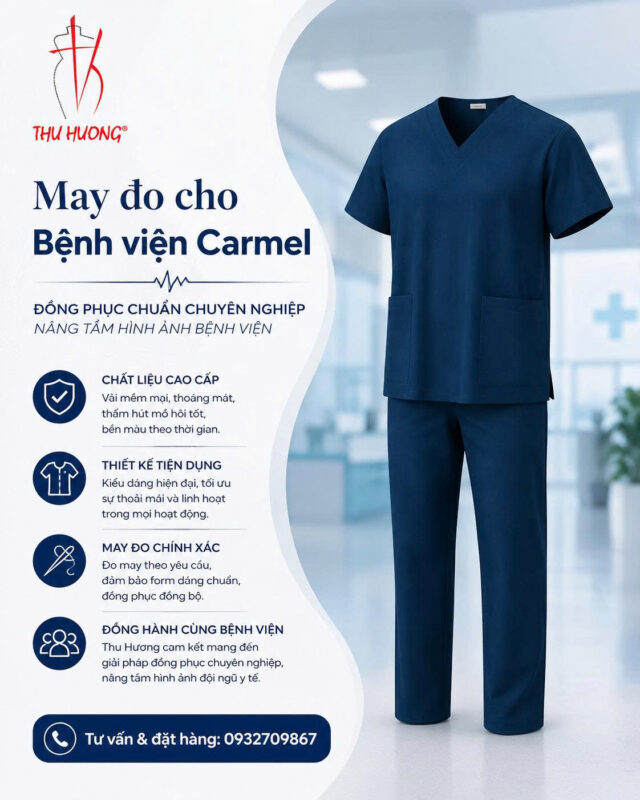 Đồng phục scrub màu ghi đậm dành cho dược sĩ