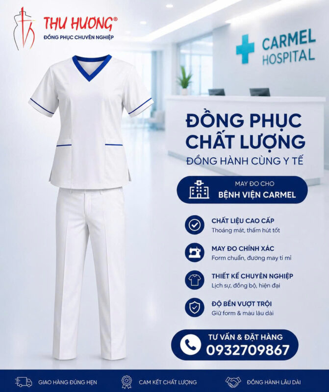 Đồng phục y tá nữ bệnh viện Carmel
